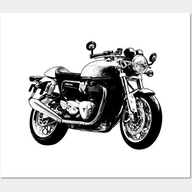 Thruxton 1200 Bike Sketch Art Wall Art by KAM Std